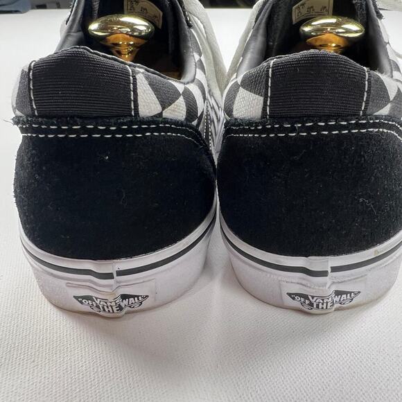 Vans Era Old Skool Ward Checkerboard Trainers Shoes Black White Suede Size 9 - Picture 5 of 13